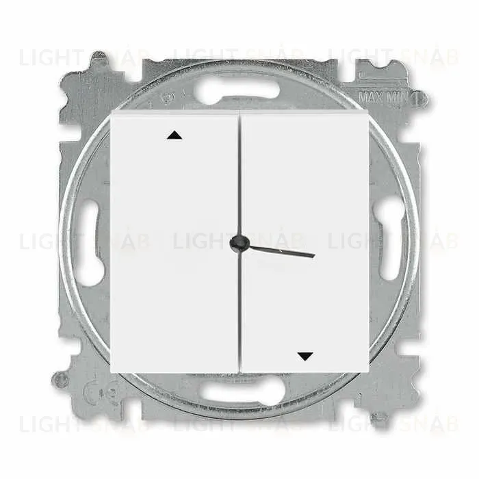 Выключатель управления жалюзи клавишный ABB Levit, белый-ледяной 2CHH598945A6001 2CHH598945A6001