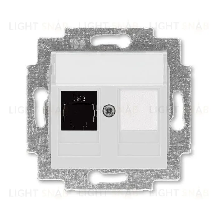Розетка компьютерная одинарная ABB Levit RJ45 6 кат, серый 2CHH296117A6016 2CHH296117A6016