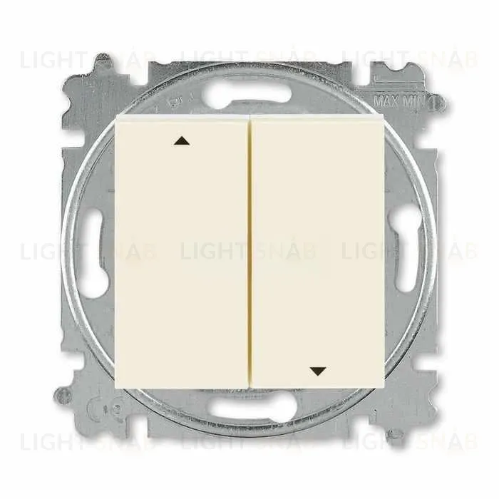 Выключатель управления жалюзи клавишный ABB Levit, слоновая кость-белый 2CHH598945A6017 2CHH598945A6017