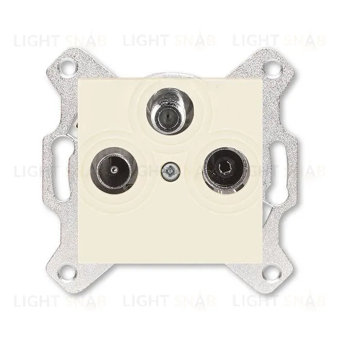 Розетка TV-R-SAT единственная ABB Levit, слоновая кость 2CHH083303A6017 2CHH083303A6017