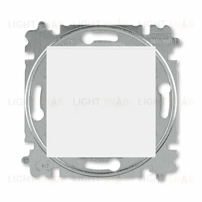 Выключатель кнопочный одноклавишный ABB Levit, 10 А, белый-белый 2CHH599145A6003 2CHH599145A6003