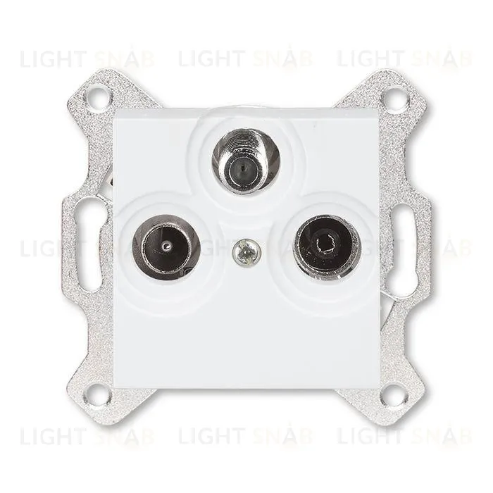 Розетка TV-R-SAT единственная ABB Levit белый 2CHH083303A6003 2CHH083303A6003