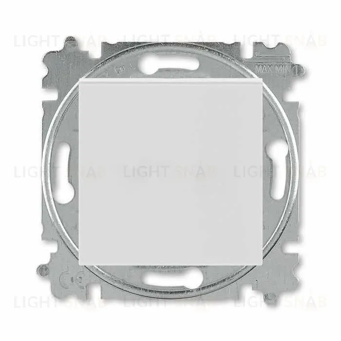 Выключатель кнопочный одноклавишный ABB Levit, 10 А, серый-белый 2CHH599145A6016 2CHH599145A6016