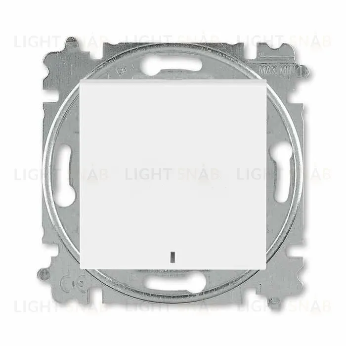 Выключатель одноклавишный с подсветкой ABB Levit, 10 А, белый-ледяной 2CHH590146A6001 2CHH590146A6001