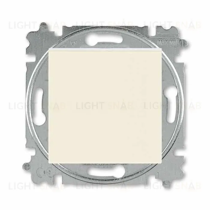 Выключатель кнопочный одноклавишный ABB Levit, 10 А, слоновая кость-белый 2CHH599145A6017 2CHH599145A6017