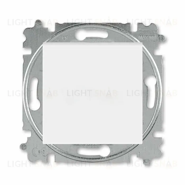 Выключатель кнопочный одноклавишный ABB Levit, 10 А, белый-ледяной 2CHH599145A6001 2CHH599145A6001