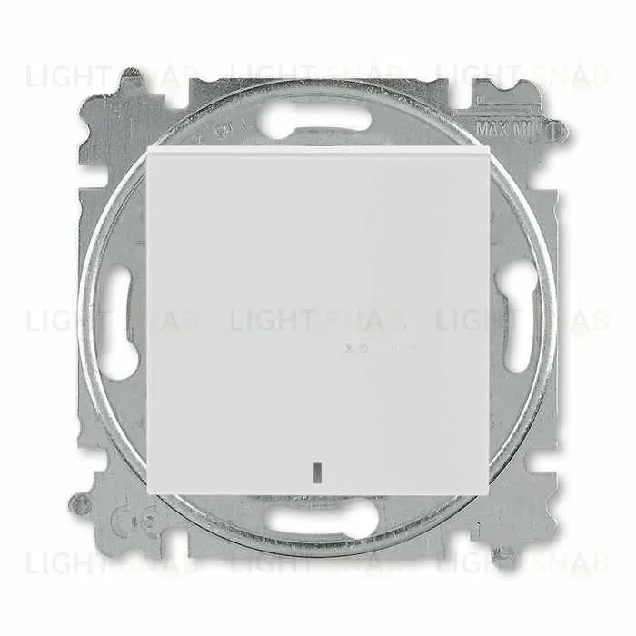 Выключатель одноклавишный с подсветкой ABB Levit, 10 А, серый-белый 2CHH590146A6016 2CHH590146A6016