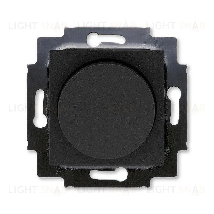 Светорегулятор поворотно-нажимной ABB Levit 60-600Вт для ламп накал. и галог., антрацит-дымчатый чёрный 2CHH942247A6063 2CHH942247A6063