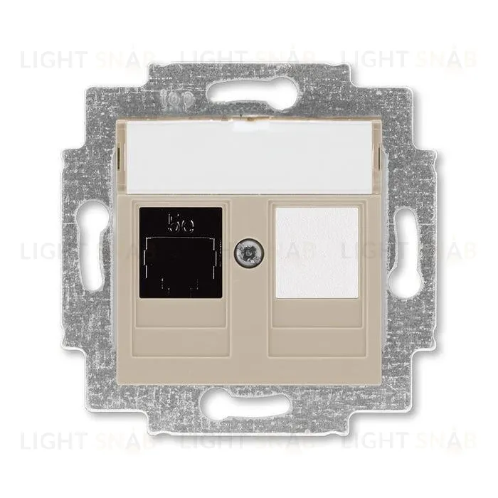 Розетка компьютерная одинарная ABB Levit RJ45 6 кат, кофе макиато 2CHH296117A6018 2CHH296117A6018