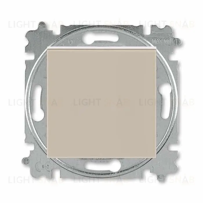 Выключатель кнопочный одноклавишный ABB Levit, 10 А, кофе макиато-белый 2CHH599145A6018 2CHH599145A6018