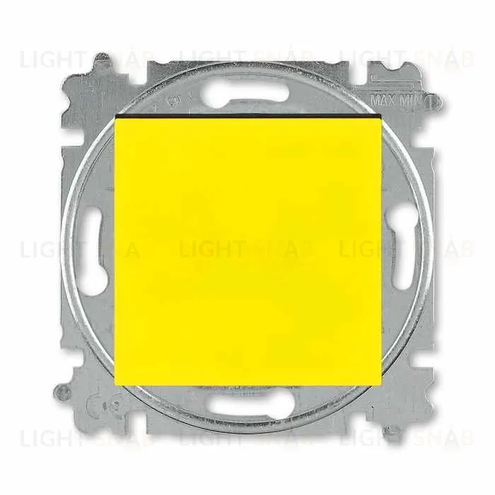 Выключатель одноклавишный перекрестный ABB Levit (из 3-х мест), 10А, желтый-дымчатый чёрный 2CHH590745A6064 2CHH590745A6064