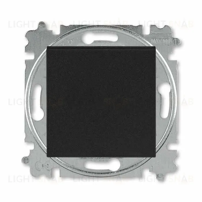 Переключатель одноклавишный ABB Levit (с 2-х мест) 10А, антрацит-дымчатый чёрный 2CHH590645A6063 2CHH590645A6063