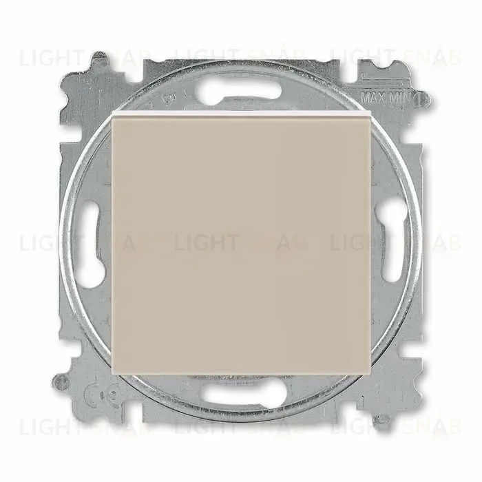 Переключатель кнопочный одноклавишный ABB Levit, 10 А, кофе макиато-белый 2CHH598645A6018 2CHH598645A6018