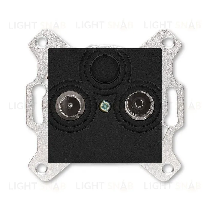 Розетка TV-R проходная ABB Levit антрацит 2CHH083607A6063 2CHH083607A6063