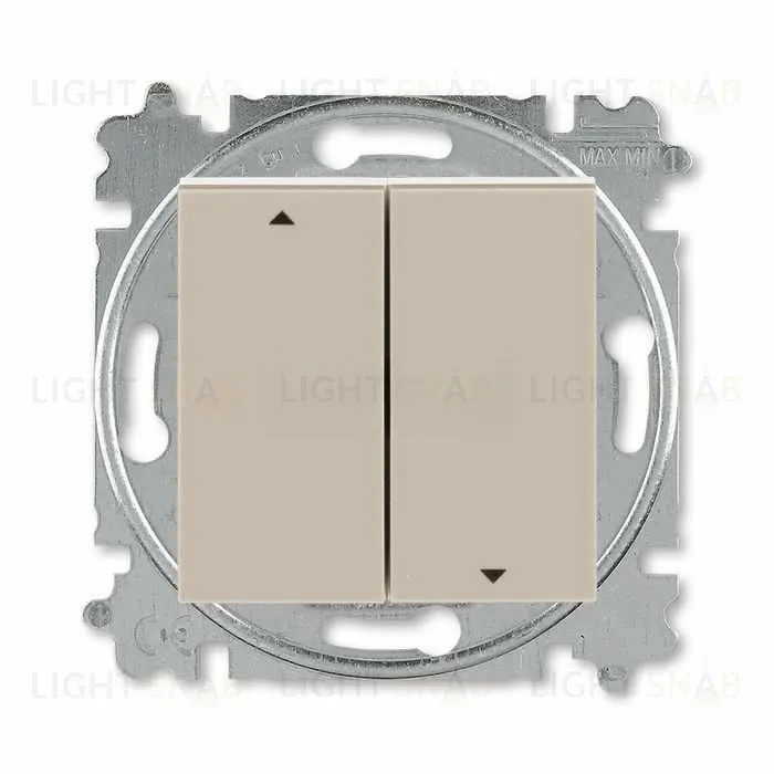 Выключатель управления жалюзи кнопочный ABB Levit, кофе макиато-белый 2CHH598845A6018 2CHH598845A6018