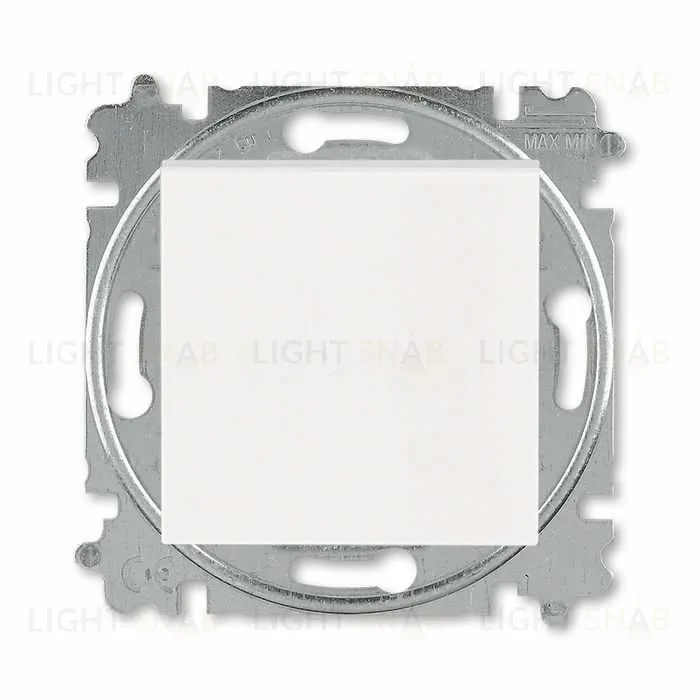 Выключатель одноклавишный ABB Levit, 10 А, жемчуг-ледяной 2CHH590145A6068 2CHH590145A6068