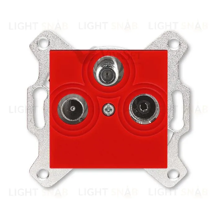 Розетка TV-R-SAT единственная ABB Levit, красный 2CHH083303A6065 2CHH083303A6065