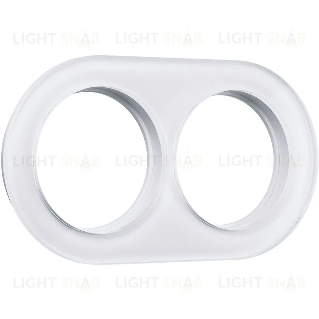 Рамка двойная Werkel Favorit Runda белое стекло a051632 a051632