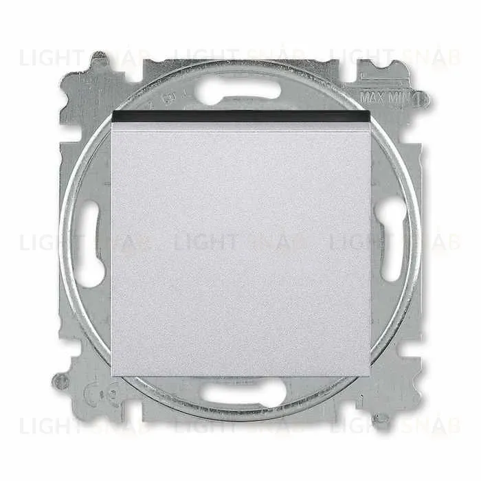 Переключатель одноклавишный ABB Levit (с 2-х мест) 10А, серебро-дымчатый чёрный 2CHH590645A6070 2CHH590645A6070