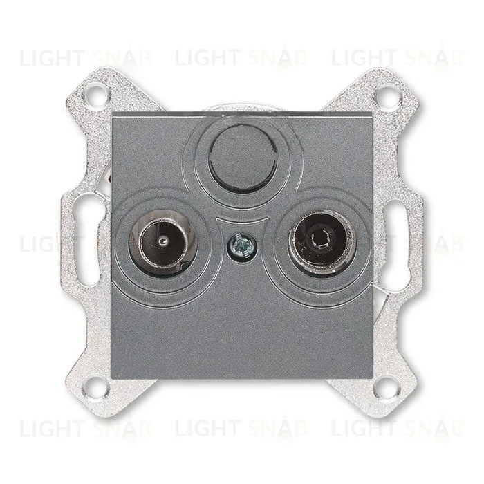 Розетка TV-R оконечная ABB Levit, сталь 2CHH083503A6069 2CHH083503A6069