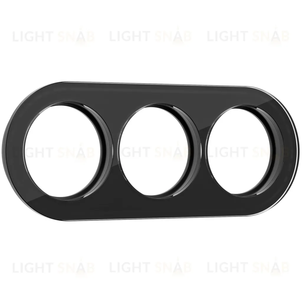 Рамка тройная Werkel Favorit Runda черное стекло a051633 a051633