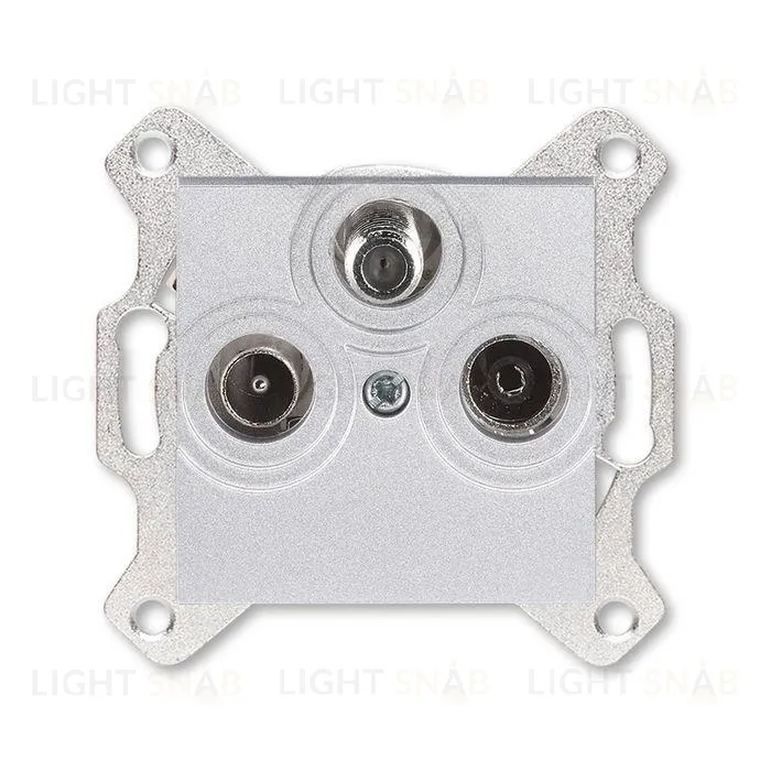 Розетка TV-R-SAT единственная ABB Levit, серебро 2CHH083303A6070 2CHH083303A6070