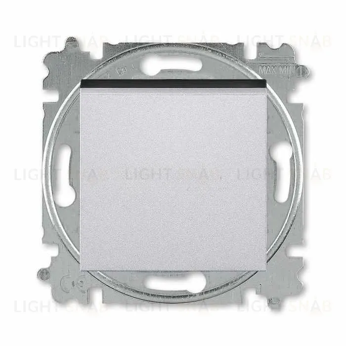 Выключатель одноклавишный перекрестный ABB Levit (из 3-х мест), 10А, антрацит-дымчатый чёрный 2CHH590745A6070 2CHH590745A6070