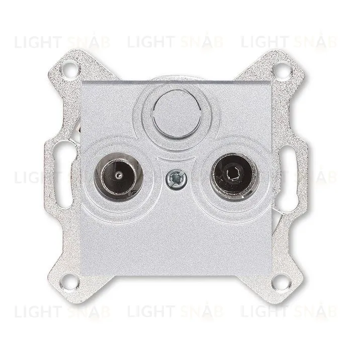 Розетка TV-R проходная ABB Levit, серебро 2CHH083607A6070 2CHH083607A6070