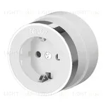 Розетка с заземлением и шторками 16А/250В Werkel Vintage белый матовый-хром a055918 a055918