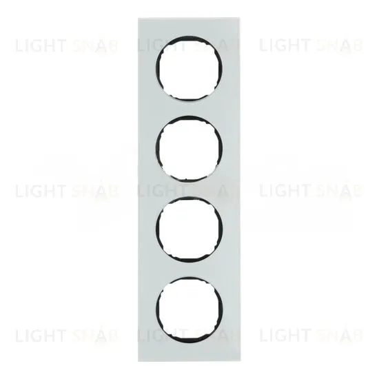 Рамка четверная для установки заподлицо Berker R.8 стекло полярная белизна 10142609 10142609