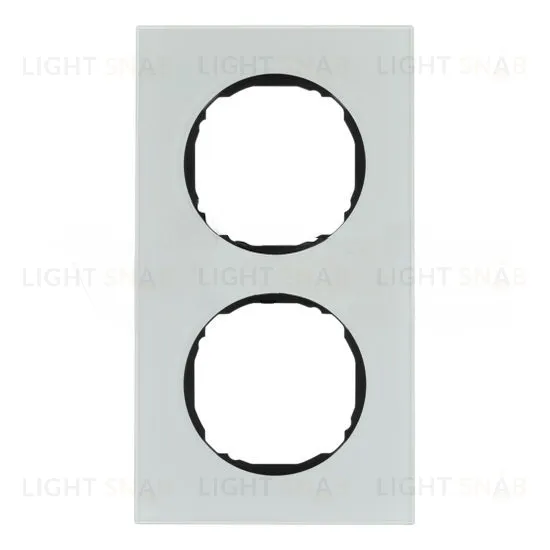 Рамка двойная для установки заподлицо Berker R.8 стекло полярная белизна 10122609 10122609