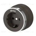 Розетка с заземлением и шторками 16А/250В Werkel Vintage мокко матовый-хром a055927 a055927