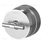 Переключатель поворотный одноклавишный 10А/250В Werkel Vintage серебро матовый-хром a055916 a055916