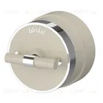 Переключатель поворотный одноклавишный 10А/250В Werkel Vintage слоновая кость матовый-хром a055917 a055917