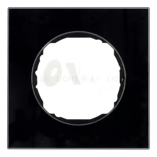 Рамка одинарная для установки заподлицо Berker R.8 черное стекло 10112616 10112616