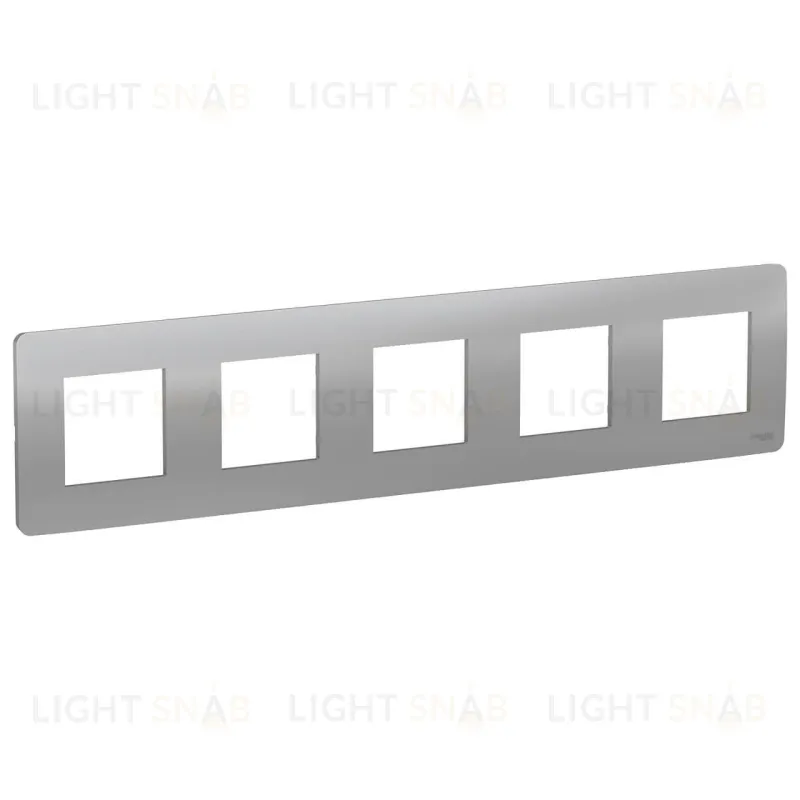Рамка пятерная Schneider Electric Unica Studio, алюминий NU201030 NU201030
