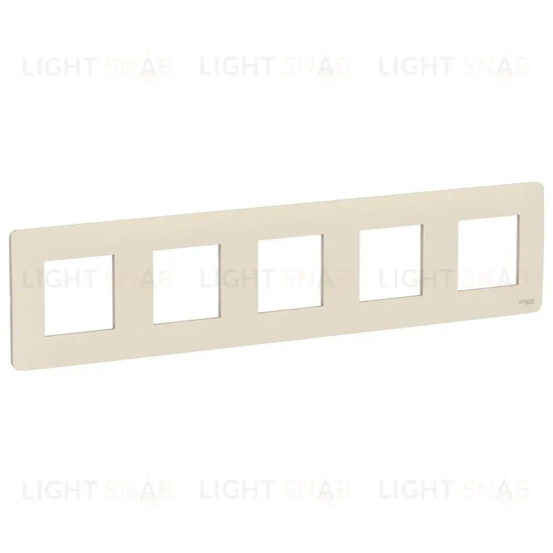 Рамка пятерная Schneider Electric Unica Studio, бежевый NU201044 NU201044