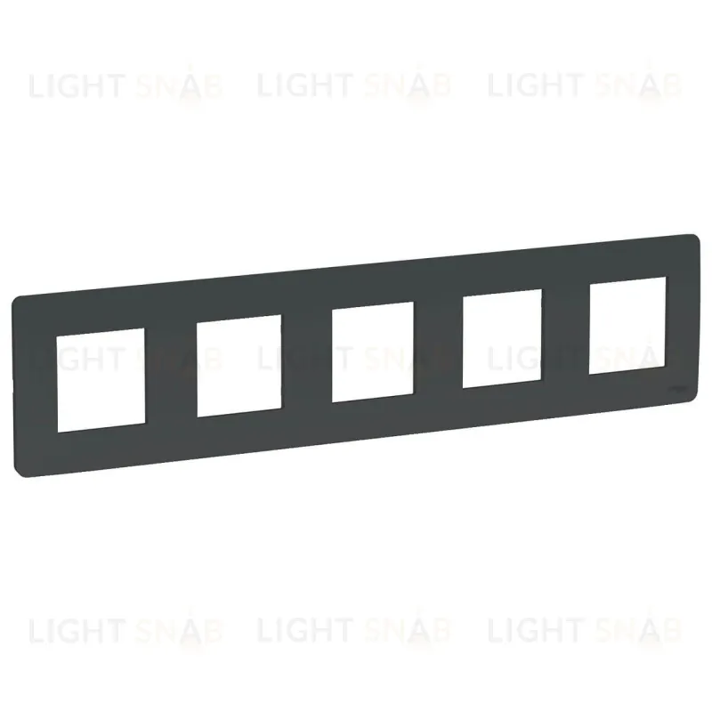Рамка пятерная Schneider Electric Unica Studio, антрацит NU201054 NU201054