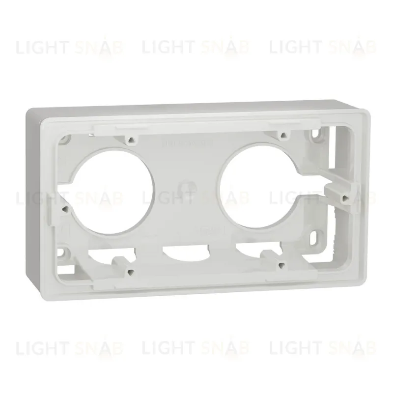 Двухместная коробка для накладного монтажа Schneider Electric Unica Studio, белый NU800418 NU800418