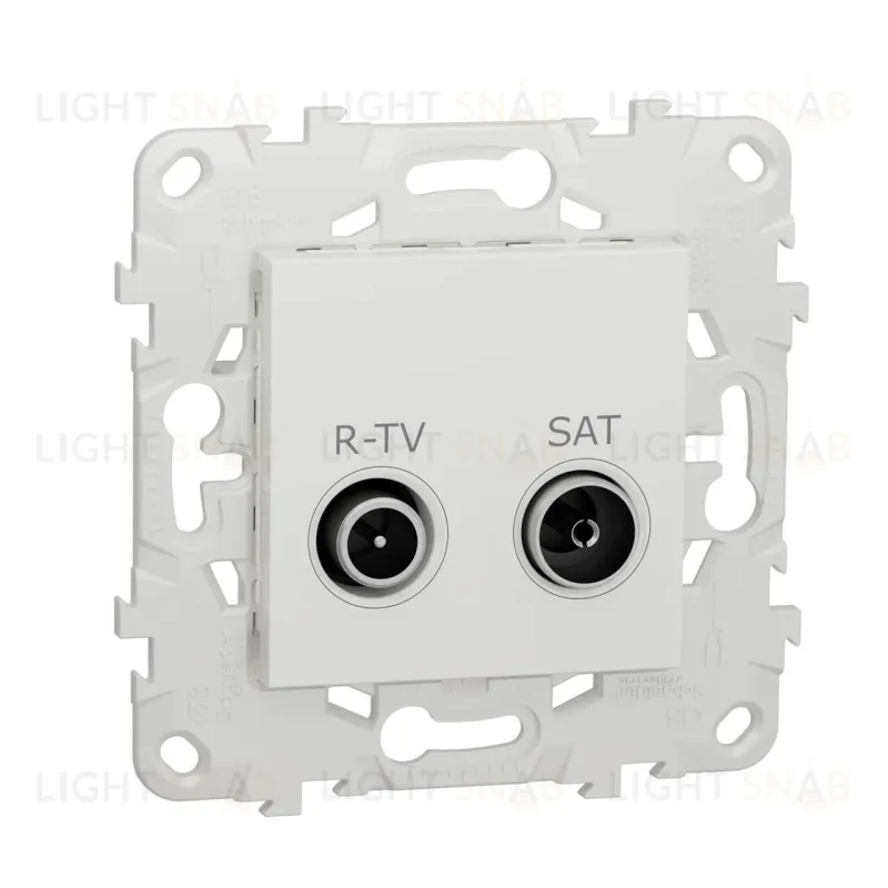 Розетка TV-R/SAT оконечная, Schneider Unica New, белый NU545518 NU545518