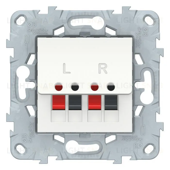 Розетка двойная акустическая Schneider Unica New, белый NU548618 NU548618