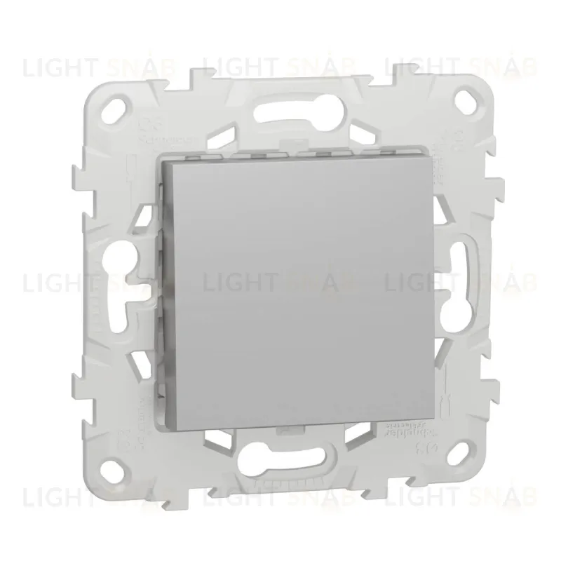 Выключатель одноклавишный 10А/250 В~ Schneider Unica New, алюминий NU520130 NU520130