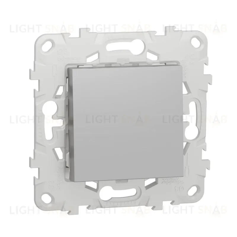 Переключатель одноклавишный на 2 направления (из 2-х мест) 10А/250 В~ Schneider Unica New, алюминий NU520330 NU520330