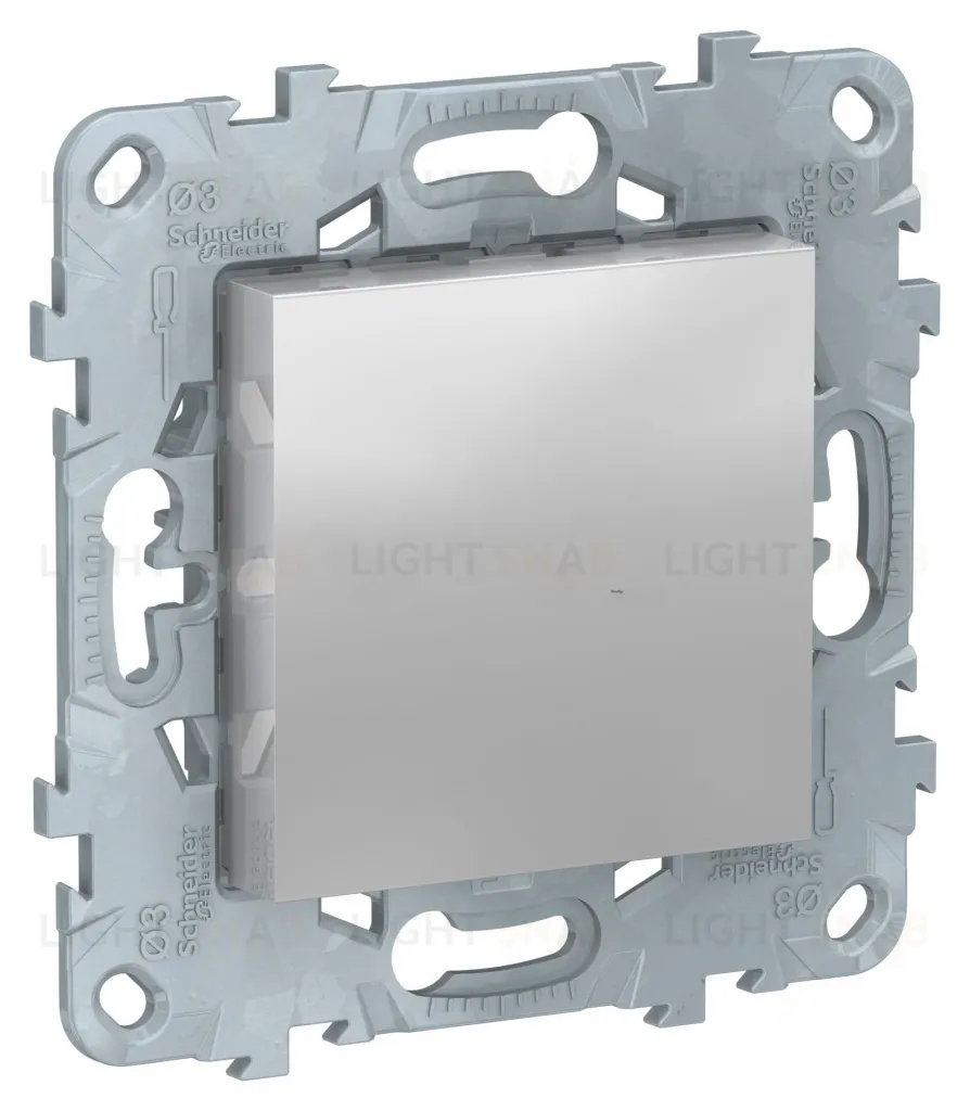 Заглушка с суппортом Schneider Unica New, алюминий NU586630 NU586630