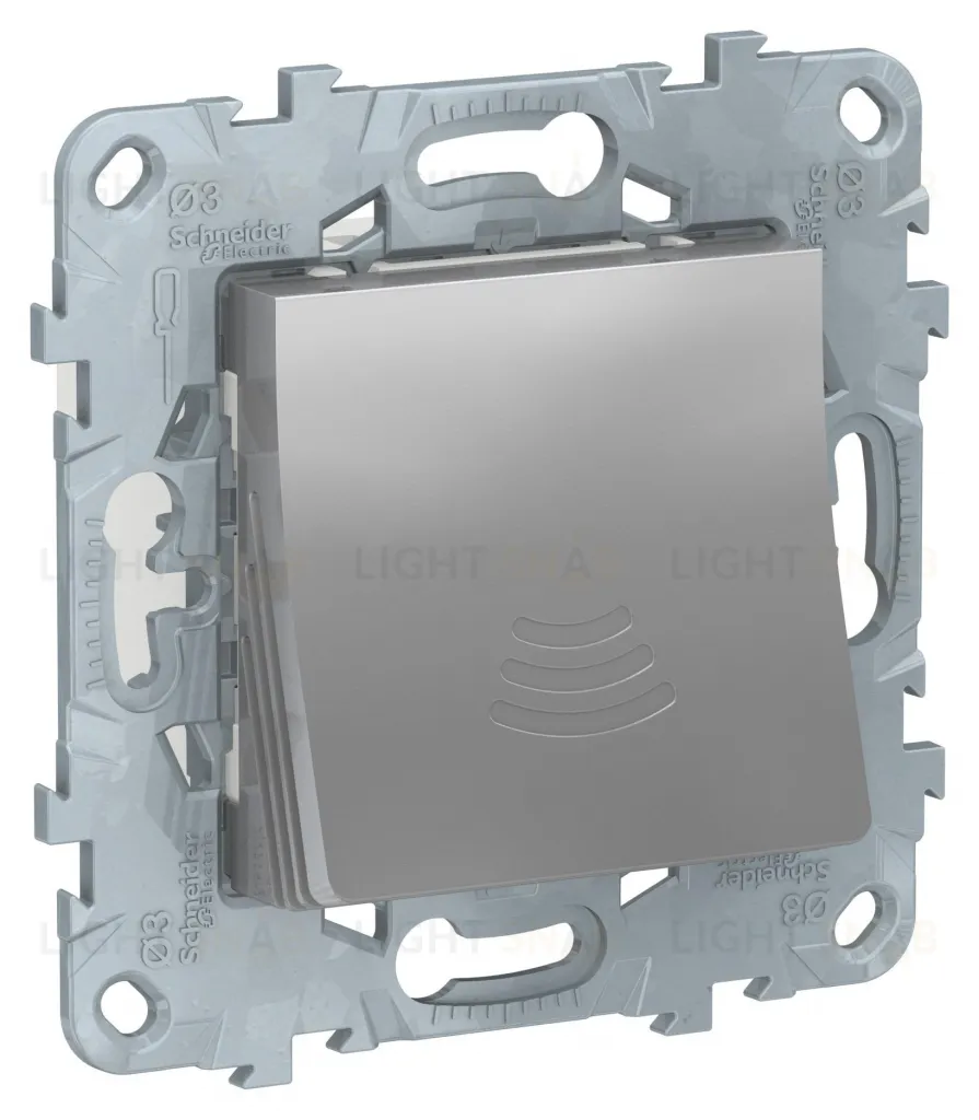 Звонок электронный программируемый 70 дБ 5 мелодий Schneider Unica New, алюминий NU578630 NU578630