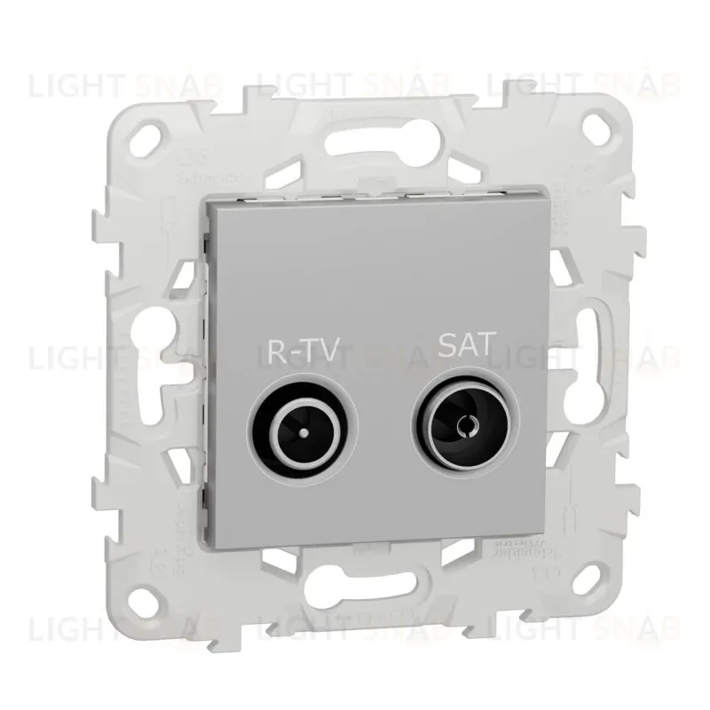 Розетка TV-R/SAT оконечная, Schneider Unica New, алюминий NU545530 NU545530