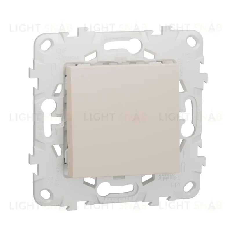 Переключатель одноклавишный на 2 направления (из 2-х мест) 10А/250 В~ Schneider Unica New, бежевый NU520344 NU520344