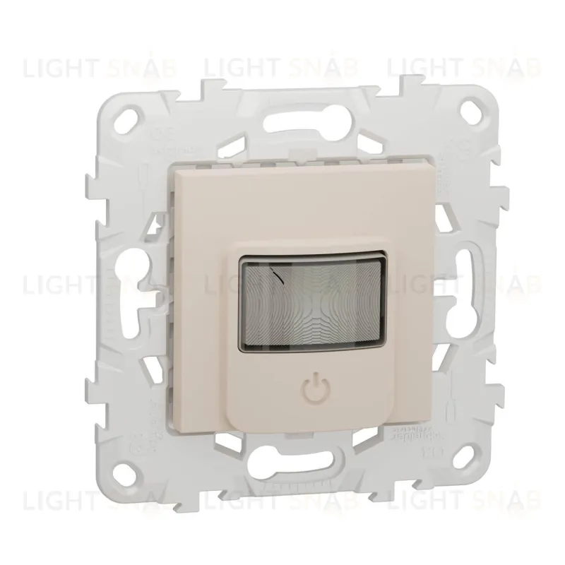 Датчик движения с выключателем 3-х проводной 10А до 1050Вт Schneider Unica New, бежевый NU552544 NU552544