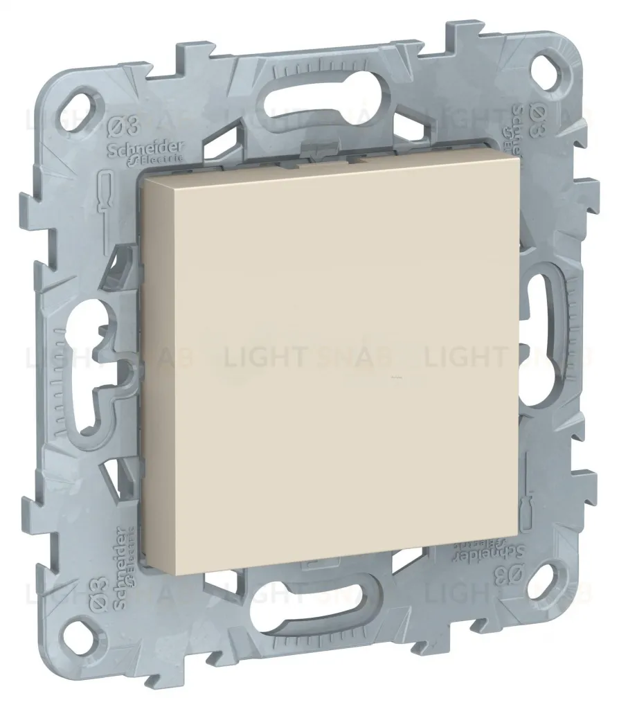 Заглушка с суппортом Schneider Unica New, бежевый NU586644 NU586644