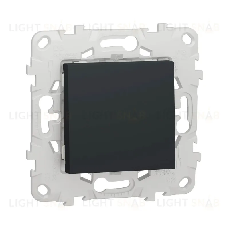 Переключатель одноклавишный на 2 направления (из 2-х мест) 10А/250 В~ Schneider Unica New, антрацит NU520354 NU520354